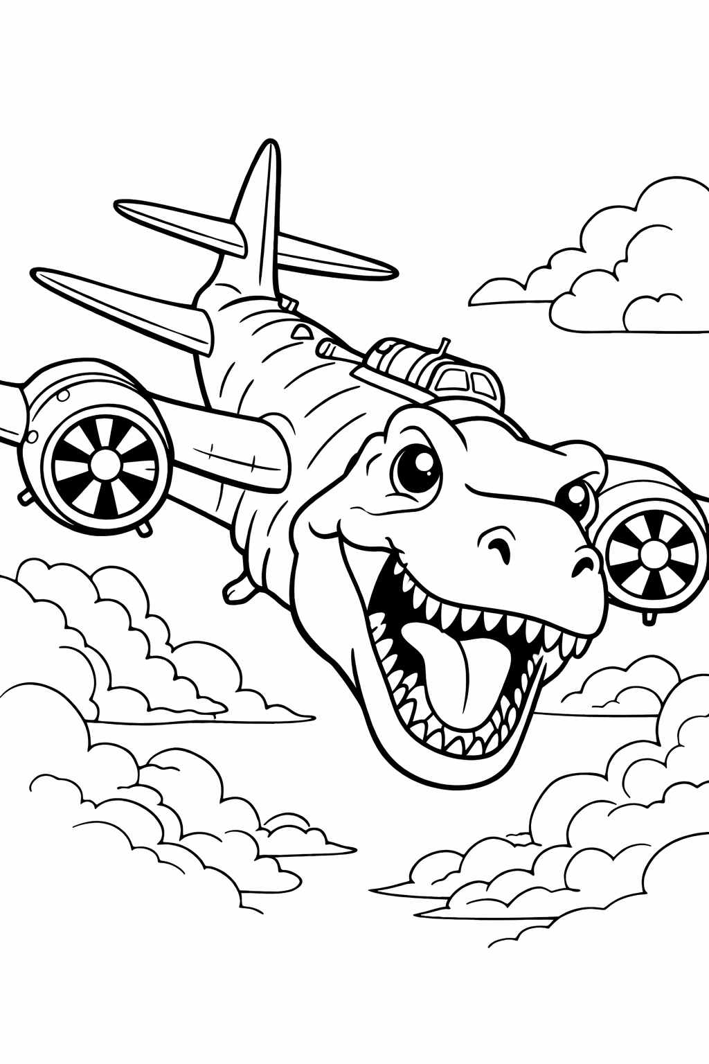 dibujo para colorear de Nuclearo Dinossauro